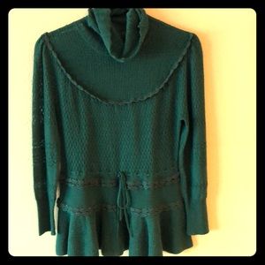 Vintage Anthropologie sweater forest green